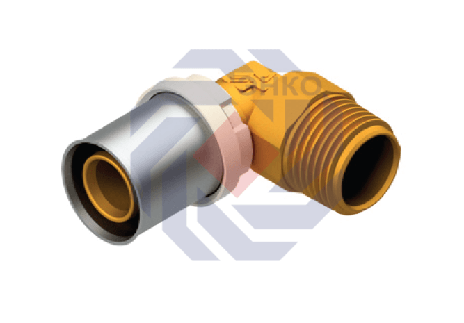 Пресс-фитинг угловой 90˚C с наружней резьбой арт.1901.20121