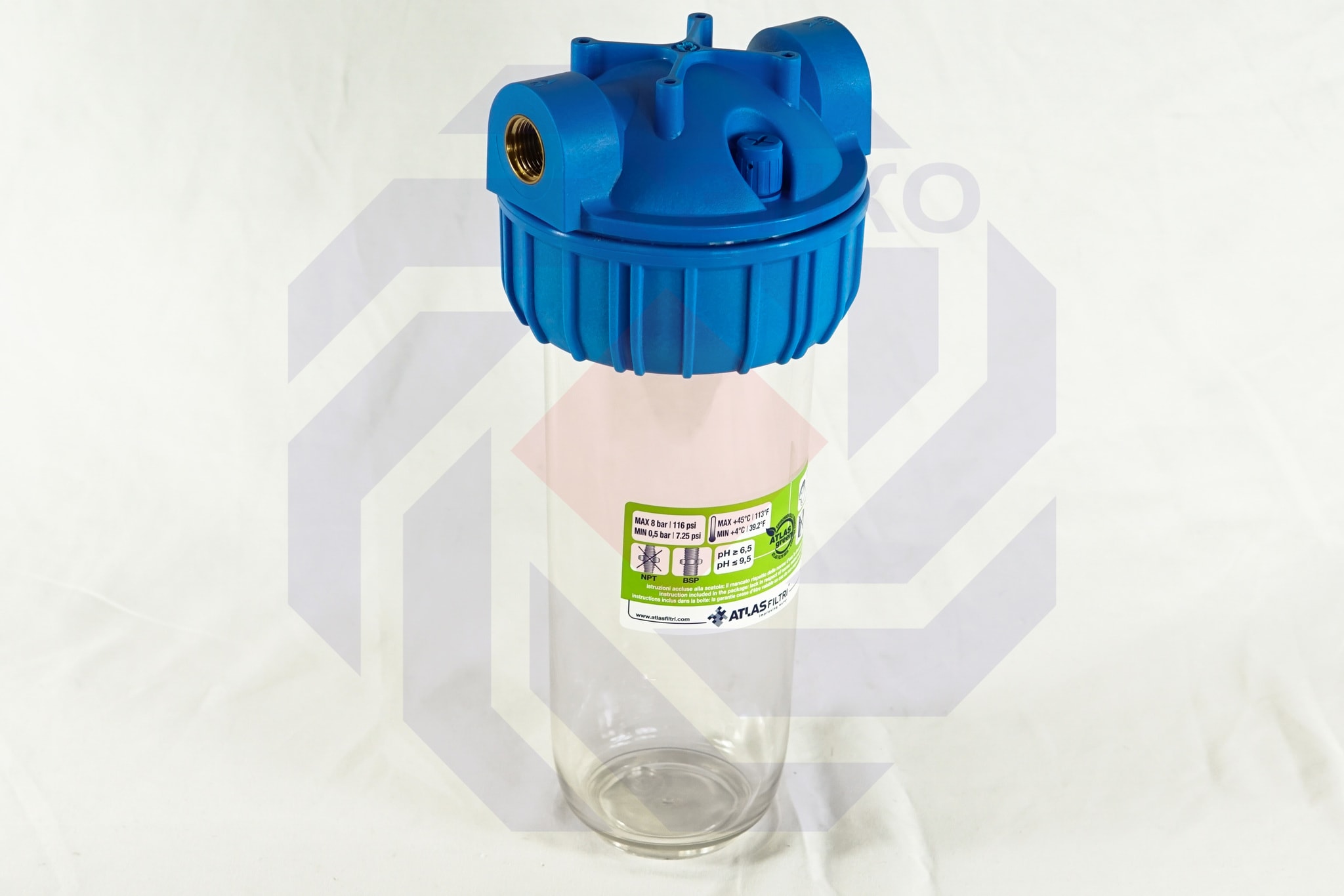 Корпус фильтра одинарный ATLAS SENIOR PLUS 3P MFO BX TS ½"