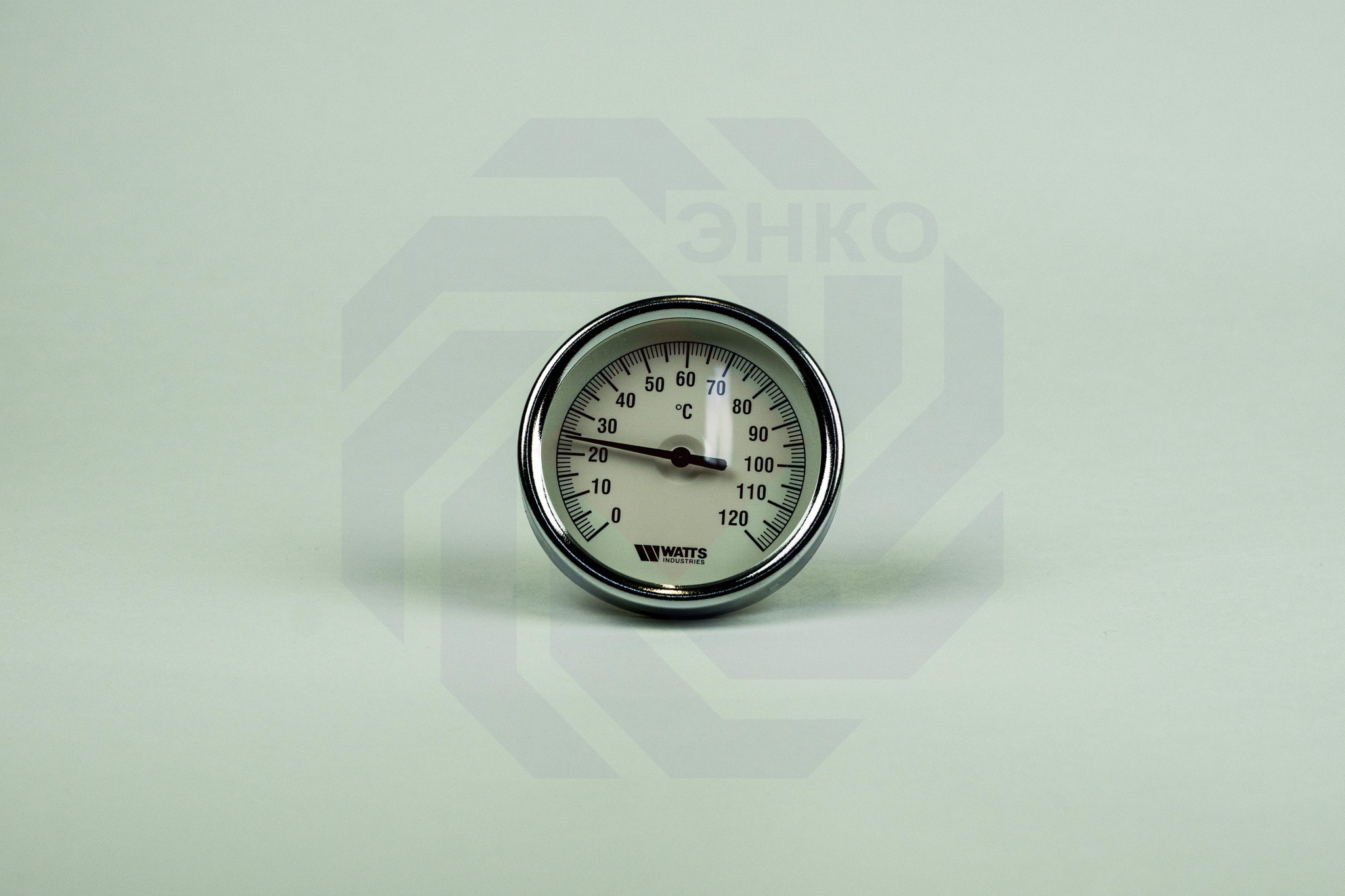 Термометр биметаллический аксиальный WATTS T80/50SD 0-120 °С 80 мм ½"