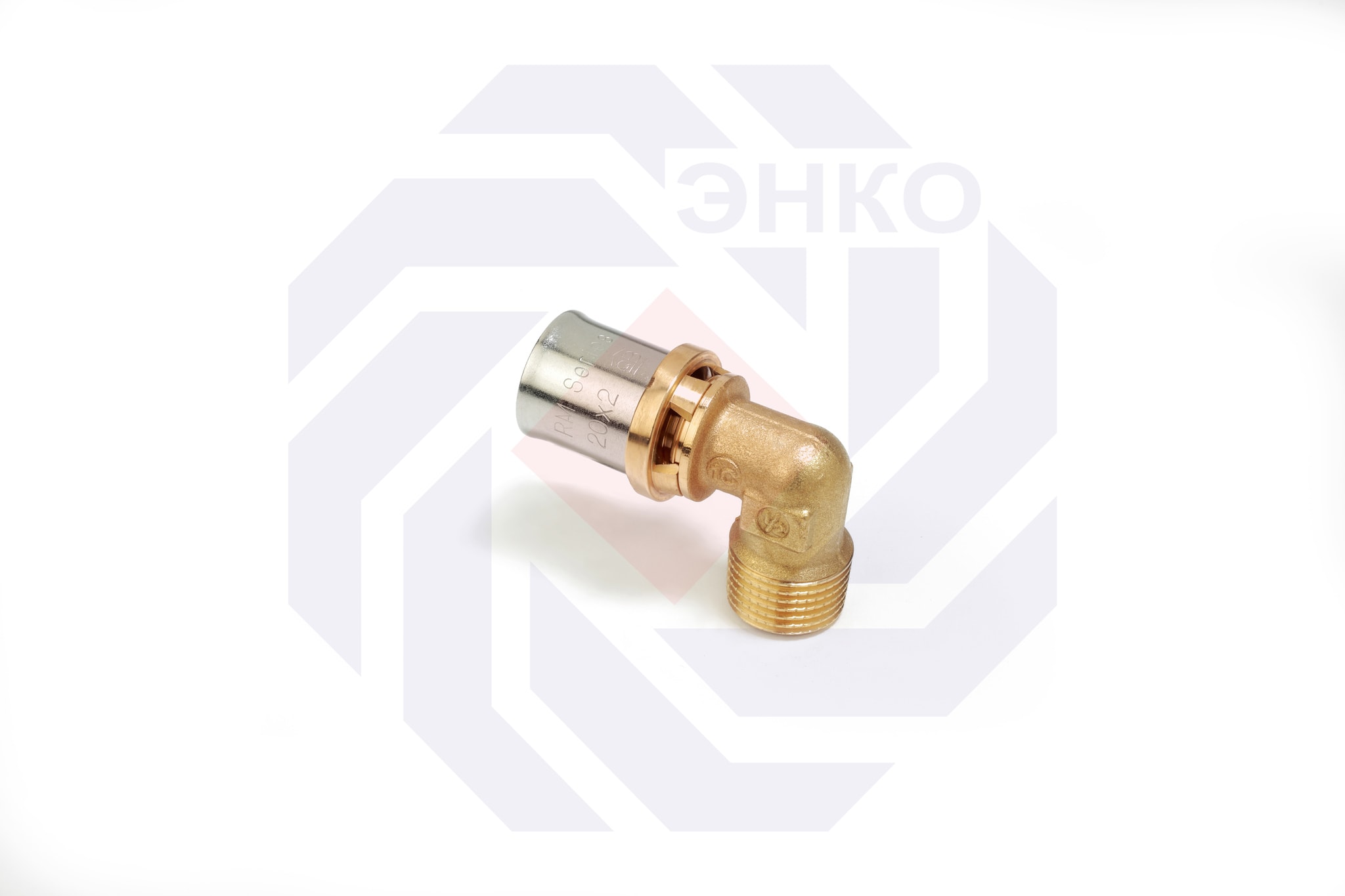 Пресс-фитинг отвод 90° НР GIACOMINI RM 20⨯½"