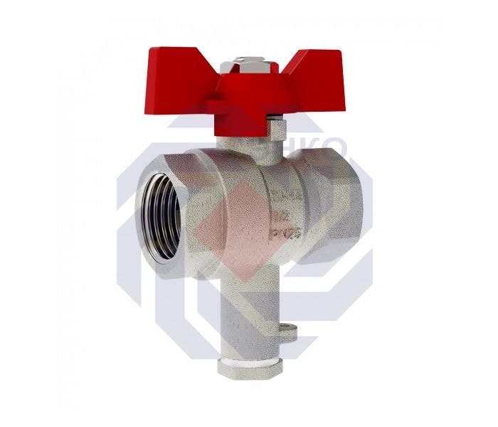 Кран шаровый V&G VALOGIN DN15 (1/2") с возможностью монтажа термодатчика