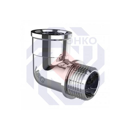 Отвод 90° хромированный ВР/НР V&G VALOGIN 3/4"