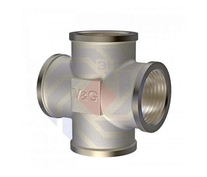 Крестовина V&G VALOGIN ВР1/2"⨯ВР1/2" VG-211101
