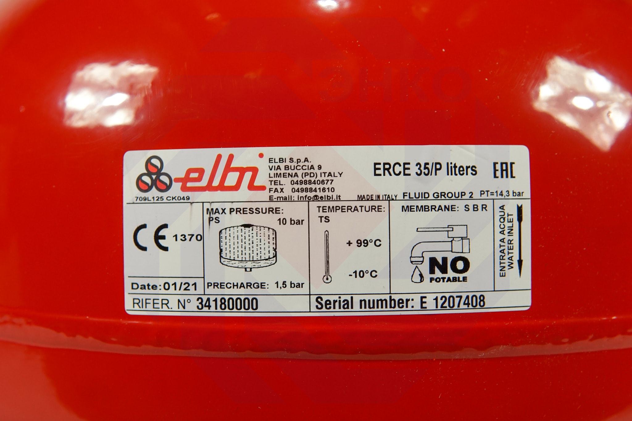 Бак расширительный ELBI ER 35 CE/p